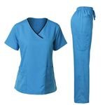 Wholesale OEM Custom High Quality 4 Way Stretch Spandex Summer Hospital Scrubs Customized Medical Scrubs