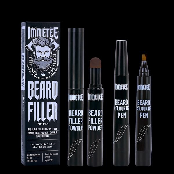 Beard Filler Pencil Low Moq Coverage Thickening Color 4-Tip Beard Pen Filler Lapiz Para Barba for Men's Beard Care