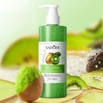SADOER New Style Kiwi Fruit Scrub Shower Gel Body Wash Whitening Skin Care Bath Lotion With Hydrating Moisturizing Bubble Effect