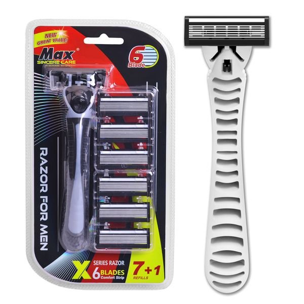 Newest Max High Quality 6 Blades Shaving razor Disposable 7 Cartridges razor for Men