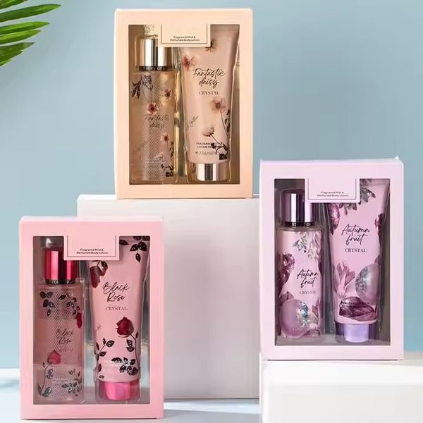250ml V-ictoria Perfume And Body Lotion Set Lasting Body Mist Stylish Newest Design Perfume Gift Set